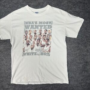 Miami Heat Most Wanted White Hot T Shirt Mens Large NBA Playoffs